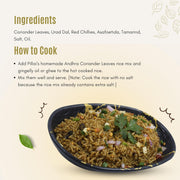 RR Pillai's Homemade Andhra Coriander Leaves Rice Mix 100g | Kothamalli Sadha Podi | Instant Rice Mi