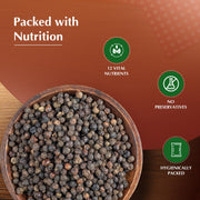 Amazon Brand - Vedaka Black Pepper Whole (Kaali Mirch) |100 g | Bold Flavor & Fresh Aroma | Perfect for Cooking | No Added Colours | No Preservatives