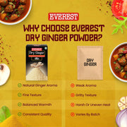 Everest Dry Ginger Powder (Sonth) 100g | Hygienically Crushed & Powdered | Pungent, Warm-Sweet Flavo