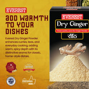 Everest Dry Ginger Powder (Sonth) 100g | Hygienically Crushed & Powdered | Pungent, Warm-Sweet Flavo