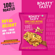 Roasty Tasty Cornflakes Mixture Roasted Namkeen 200g | Palm Oil Free Snack | Replacement of Fried | Ideal Millet Snack | Low Calorie Namkeen - No Cholesterol, No Transfat Diet Mixture Millet Snacks Items | Roasted Chivda Cornflakes | Healthy Snacks