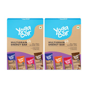 Yogabar Multigrain Energy Bar Variety Pack (10 Bars, 350g) | Fruits, Nuts, Oats & Millets | Gluten F