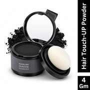 Varniraj Black Hair Root Touch Up Powder 4g | Instant Grey Root Cover & Hairline Shadow Powder | Wat