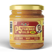 Vaidban P5 Pancham Haldi (120g) - Premium Blend of 5 Ayurvedic Turmerics including Kali, Selam, Daru & Amba Haldi | Natural Immunity Booster & Anti-Inflammatory Support | 100% Herbal Antioxidant Powder