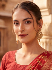 Anouk Rustic Zari Woven Semi-Stitched Lehenga with Dupatta view 26