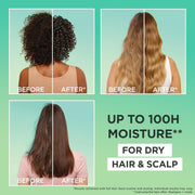 Garnier Fructis Aloe Vera Hair food - 100h Moisture Multi-UseMask, For Dry Hair Scalp - Aloe Vera Vitamins C, E, F - Cruelty Free International Vegan - 400ml.