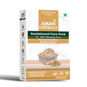 AMAN HERBALS - Pure and Natural Sandalwood/Chandan Powder Pack of 100 gm for Face, Skin Whitening, Face mask, and Facial, Skin Care