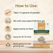 AMAN HERBALS - Pure and Natural Sandalwood/Chandan Powder Pack of 100 gm for Face, Skin Whitening, Face mask, and Facial, Skin Care