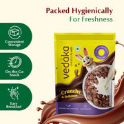 Amazon Brand - Vedaka Choco Flakes 1.2 kg | Irresistible Chocolate Flavor | Crunchy and Delicious | High in Fiber | No added Preservatives