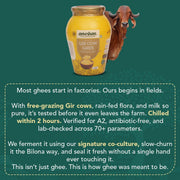 Anveshan A2 Gir Cow Ghee Bilona Method 1Liter, Traditional Bilona Method, Cultured, Immunity Booster, Pure, Natural, Healthy, Fresh, Lactose And Gluten Free