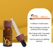 Aroma Magic Ylang Ylang Essential Oil – Pure Cananga Odorata for Energy, Skin & Hair Rejuvenation & Relaxation – 10ml
