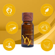 Aroma Magic Ylang Ylang Essential Oil – Pure Cananga Odorata for Energy, Skin & Hair Rejuvenation & Relaxation – 10ml