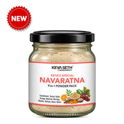 Keya Seth Aromatherapy Keya's Special Navratna Powder Pack– With Sandalwood, Kasturi, Orange, Beetroot, Mulethi, Moringa, Kaolin, Neem, Multani; Fights Irritation, Reduces Acne, Calms Skin