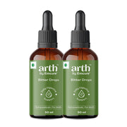 Arth Bitter Drops Weight Management Supplement - 15 Days Pack | Reduces Cravings Naturally | Improves Digestion & Bloating | With 14 Herbal Bitters, Karela, Dry Ginger, Haldi | 50ML