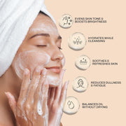 Ayurvedic Face Wash with Kashmiri Saffron and Neem | Natural Face Cleanser for Daily Skin Exfoliation and Brightening | Chemical Free Organic Herbal Facewash (200 ml)