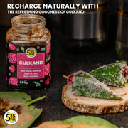 5:15 PM Gulkand 300gm | Premium Rose Petal Jam | Sun Cooked Damask Rose Gulkand| 100% Natural & Pure | Fresh Rose Petals Jam -300g