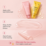 BodyLove K-Tech Combination Mask Duo | Korean Collagen Night Wrapping Mask + Kojic Acid Turmeric Ove