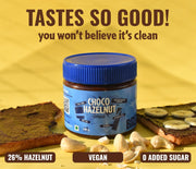 BREAKCAGE Vegan Hazelnut Chocolate Spread 200g | Sugar-Free Healthy Chocolate Spread with Roasted Hazelnuts for Kids and Adults | No Palm Oil, No Preservatives, Dairy-Free