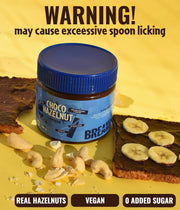BREAKCAGE Vegan Hazelnut Chocolate Spread 200g | Sugar-Free Healthy Chocolate Spread with Roasted Hazelnuts for Kids and Adults | No Palm Oil, No Preservatives, Dairy-Free
