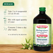 Baidyanath Asli Ayurved Bhringrajasava 450 ml |Multi-Benefit Ayurvedic Formula | Ayurvedic Ingredients Bhringraj Asav for Hair Growth, Liver, Cough Relief and Blood Purification