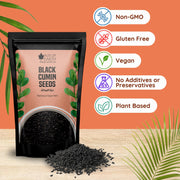 Bliss of Earth Certified Organic Black Cumin Kalonji Seeds, Nigella Seeds, 250GM