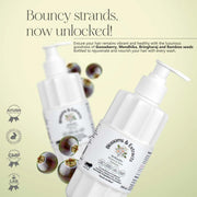 Blossoms & Extracts | Bounce & Shine Natural Ayurvedic Shampoo | Gooseberry & Bhringraj | Hair Fall Control & Shine Boost | For Daily Hair Wash