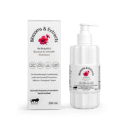 Blossoms & Extracts | Bounce & Smooth Ayurvedic Shampoo | Argan Oil, Fenugreek & Hibiscus | Frizz Control & Hair Strength | For Weak & Dandruff-Prone Hair