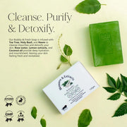 Blossoms & Extracts | Herbal Cleansing Ayurvedic Soap | Tea Tree, Holy Basil & Neem | Anti-Bacterial & Purifying | For Acne-Prone Skin