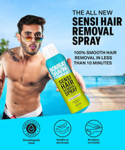 Bombay Shaving Company Sensi Hair Removal Spray - 200g | Painless & Irritation Free Spray (200 ml) | For Chest, Arms, Underarms & Legs | Pleasant Smell | Hair Removal Cream Spray