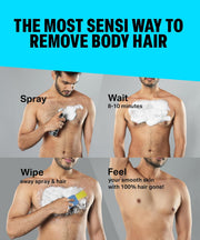 Bombay Shaving Company Sensi Hair Removal Spray - 200g | Painless & Irritation Free Spray (200 ml) | For Chest, Arms, Underarms & Legs | Pleasant Smell | Hair Removal Cream Spray