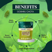 Brijbooti Gokhru Chota 100 Gr - Tribulus Terrestris Seeds - Small Caltrops | FSSAI, GMP, ISO Certified