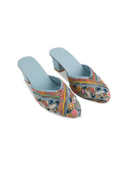 Gerief Embroidered Ethnic Block Heel Mules view 27