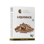 CARMEL ORGANICS Liquorice Root Cut 200 Grams Mulethi/Yashtimadhu, Glycyrrhiza Glabra, For Health, Skin and Hair Care, Atimadhuram/Athimadhura, No Added Preservatives