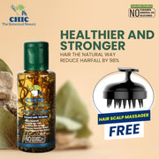 CHIC The Botanical Beauty Hair Amrut Herbal Oil with Comb, 100 ml | Natural Hair Oil for Hair Growth, Dandruff Control & Shine | Non-Sticky Formula for Men & Women