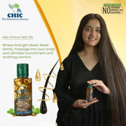 CHIC The Botanical Beauty Hair Amrut Herbal Oil with Comb, 100 ml | Natural Hair Oil for Hair Growth, Dandruff Control & Shine | Non-Sticky Formula for Men & Women