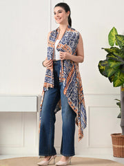 Sangria Open Front Sleeveless Longline Shrug view 10