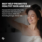 Carbamide Forte Cold Pressed Flaxseed Oil 500ml with 11500mg Omega 3 6 9 per Serving for Eating, Skin & Hair Growth - Vegetarian Oil