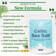 Celtic Sea Salt Organic 82 Minerals Coarse - Elevate Your Dishes with Hand Harvested Salt - Unmatched Flavor and Purity for Culinary Excellence (250 GM)