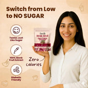 Cervia Monk Fruit Natural Sweetener 200g | 100% Natural Sugar Replacement | Zero Calories | Zero Glycemic Index | No Blood Sugar Spike | Diabetic & Keto Friendly | No Bitter Aftertaste | For Tea, Coffee & Cooking
