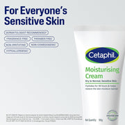 Cetaphil Moisturising Cream 100 g for Dry & Sensitive Skin | 48H Hydration with Almond Oil, Niacinamide & Panthenol | Rich Fragrance and Paraben Free Moisturiser, Prevents Moisture Loss & Repairs Skin Barrier | Dermatologist Recommended