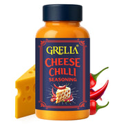 Grella Cheese Chilli Seasoning Powder 125 grams for Popcorn, Nachos, Pasta, Fries, Dips and other snacks by - SEASON IT UP, Theatre Cheese popcorn powder