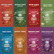 Chef Urbano Oats Chips Cream & Onion 85g | Gluten Free | | Vegan | Low GI| Crunchy Healthy Snacks | High Protein and Fiber Rich | Good for Diet | Good for Kids