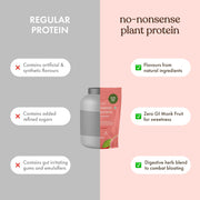 Cosmix No-Nonsense Plant Protein- 500gm | 23g Plant Protein/Serve| Chilli Guava | Clean Vegan Protein |Gut-Friendly| Easy to Digest | All Essential Amino Acids |Made with Real Guntur Chilli |