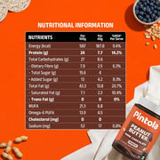 Pintola Peanut Butter Chocolate Flavour Crunchy - 24g Protein & 7.9g Dietary Fiber, Made with Premium Roasted Nuts & Cocoa, Gluten Free, Zero Cholesterol & Trans Fat, Vit E & B3, Dark Chocolate