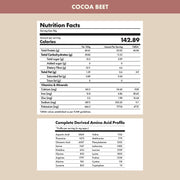 Cosmix No-Nonsense Plant Protein | 24 Protein/Serve, 500g Pouch | Cocoa Beet | Plant Based Protein, Pea & Rice Isolate | Clean, Easy to Digest | All Essential Amino Acids
