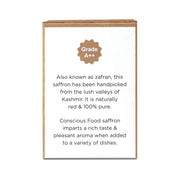 Conscious Food Organic Saffron, 1Gram,