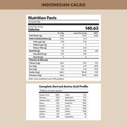 Cosmix No-Nonsense Plant Protein | 24 Protein/Serve, 500g Pouch | Indonesian Cacao (Chocolate) | Plant Based Protein, Pea & Rice Isolate | Clean, Easy to Digest | All Essential Amino Acids