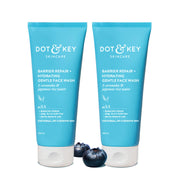 DOT & KEY Barrier Repair + Hydrating Gentle Face Wash With Probiotic | Ceremide Face Wash | For Dry Skin,Normal Skin & Sensitive Skin | Gently Cleanses Skin From Dirt & Oil For Unisex,100Ml
