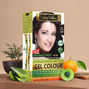 INDUS VALLEY Damage Free Natural Gel Hair Colour for Women Ammonia & PPD Free Organic Hair Colour with 100% Grey Coverage, Long Lasting Conditioning Hair Color Light Brown 5.00-220 ml