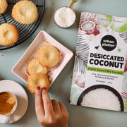 Urban Platter Desiccated Coconut, 500g (Unsweetened and Finely Grated, Ideal for Baking & Confectionery)